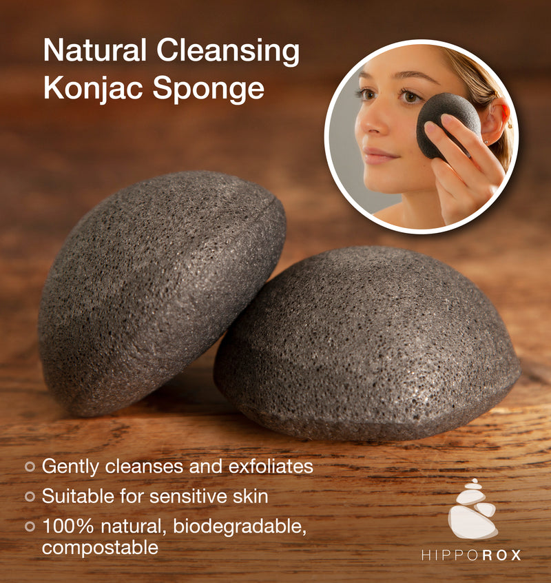 Charcoal Konjac Sponge (set of 2)