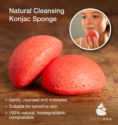 Red Clay Konjac Sponge (Set of 2)