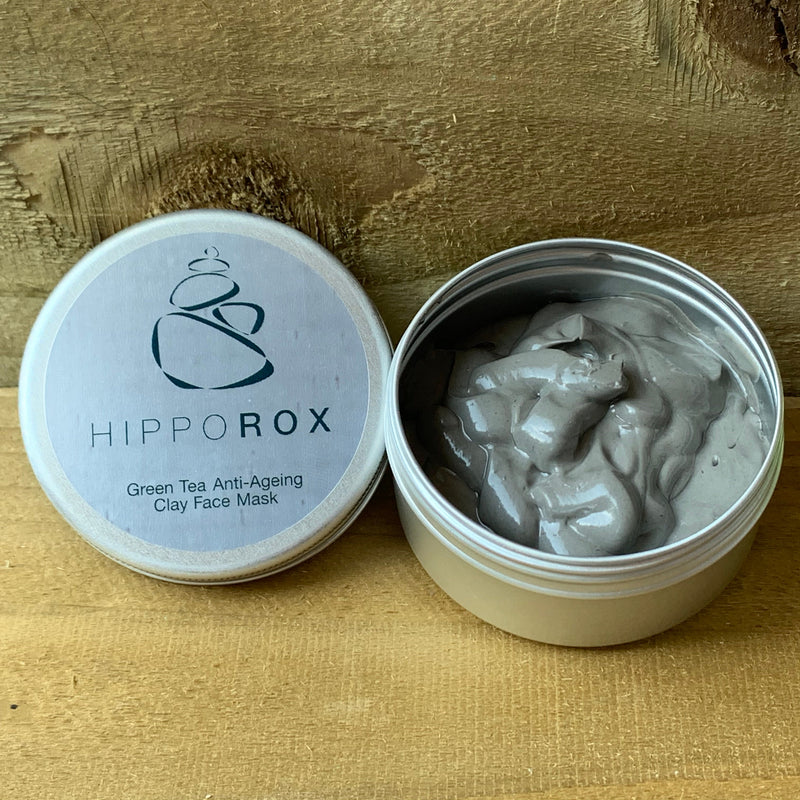 Hippo Rox Green Tea Anti-Ageing Clay Face Mask (60g)