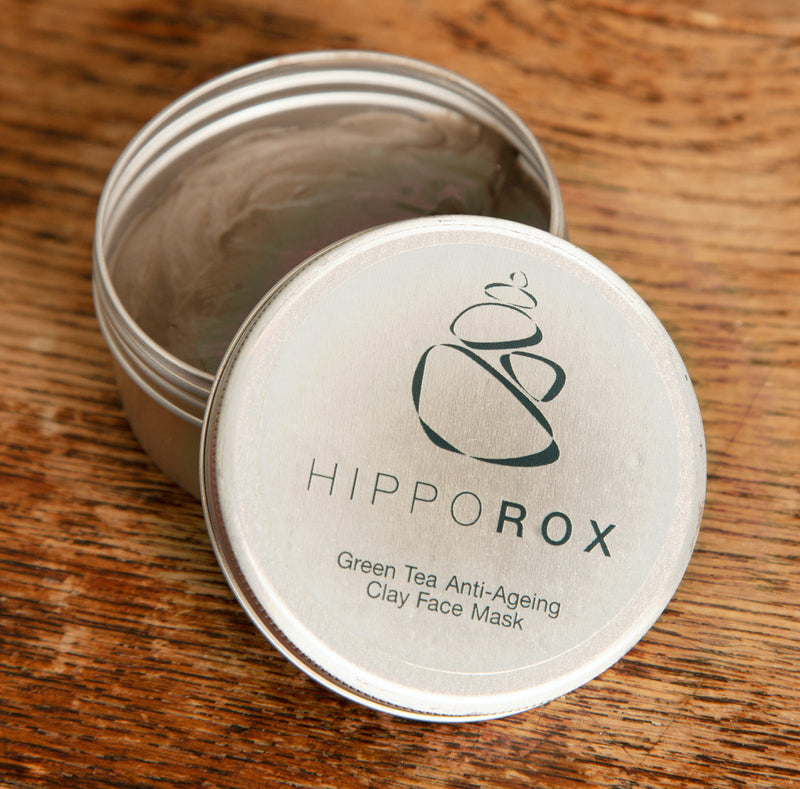 Hippo Rox Green Tea Anti-Ageing Clay Face Mask (60g)